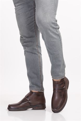 Dark Brown Diabetic Orthopedic For Men Boots