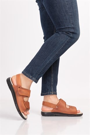 Brown Diabetic Orthopedic For Men Sandals