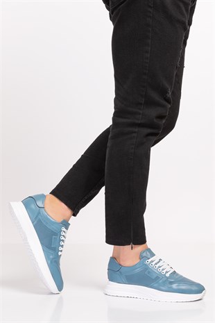 Blue Diabetic Orthopedic For Men Sport Shoes