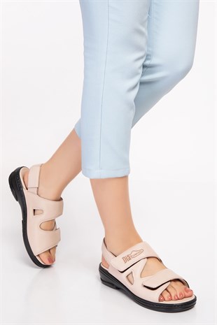 Beige Diabetic Orthopedic For Men Sandals