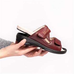 Maroon Diabetic Orthopedic For Women Slippers