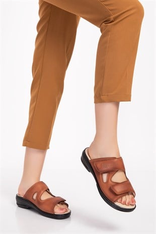 Brown Diabetic Orthopedic For Women Slipper