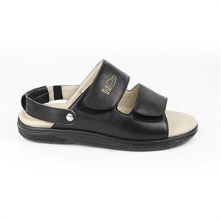 TOPTAN ORTOPEDiK DİYABETİK ERKEK SANDALET SİYAH DİA 021