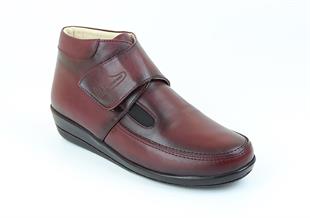 TOPTAN ORTOPEDiK DİYABETİK KADIN BOT BORDO DİA 009