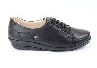 TOPTAN ORTOPEDiK DİYABETİK KADIN AYAKKABI SİYAH DİA 001