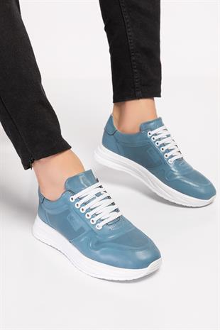 TOPTAN ORTOPEDiK DİYABETİK SPOR AYAKKABI MAVİ DİA 030