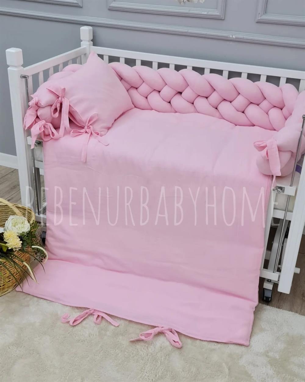  PEMBE MULTİ MÜSLİN BEBEK NEVRESİM TAKIMI