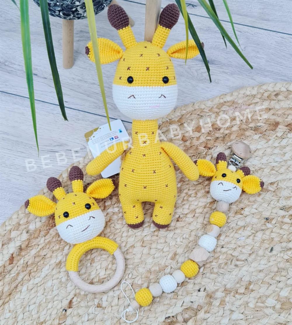 3 lü AMİGURUMİ SEVİMLİ ZURAFA SET 