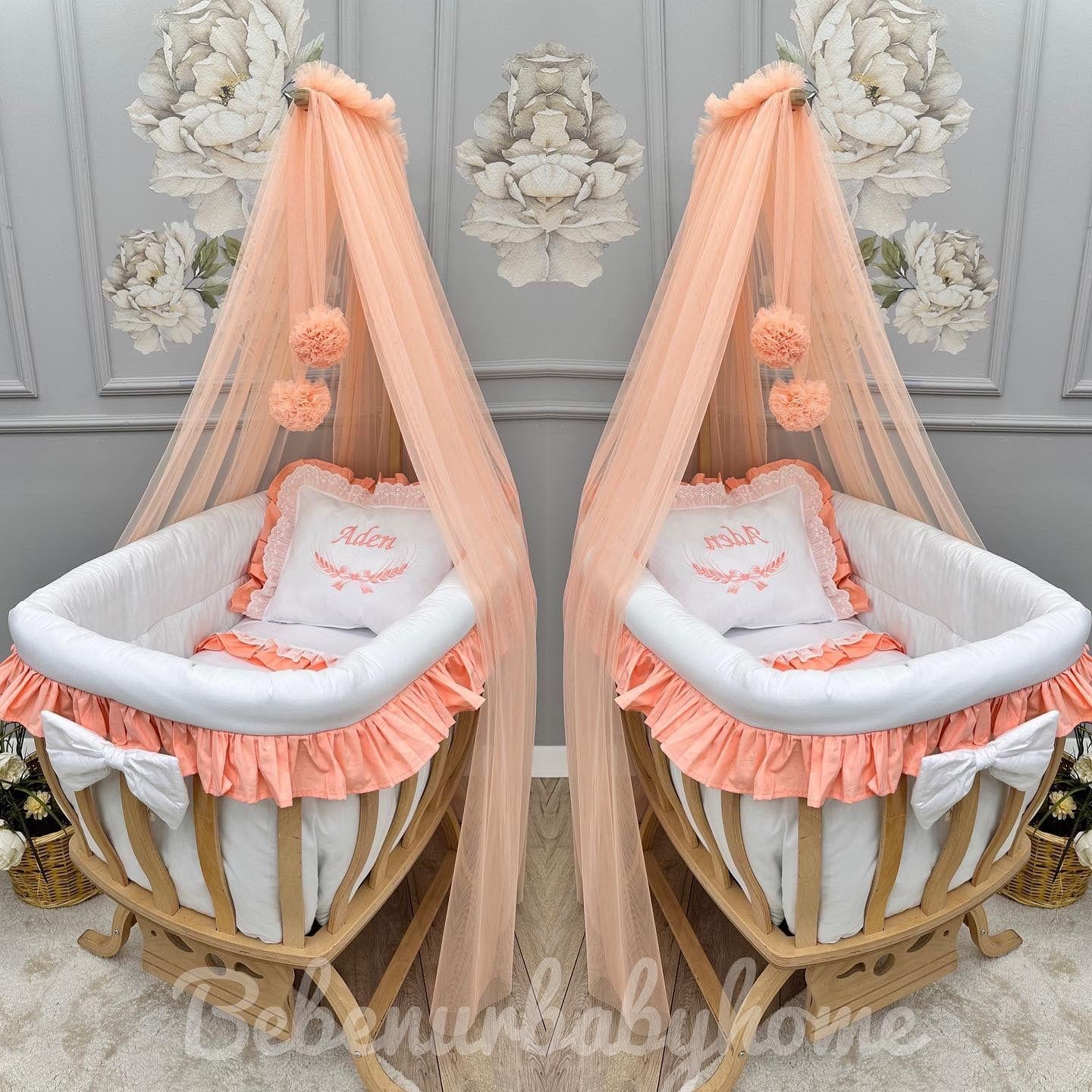 ELEGANT BEYAZ SOMON FIRFIRLI SEPET BEŞİK TEKSTİLİ 