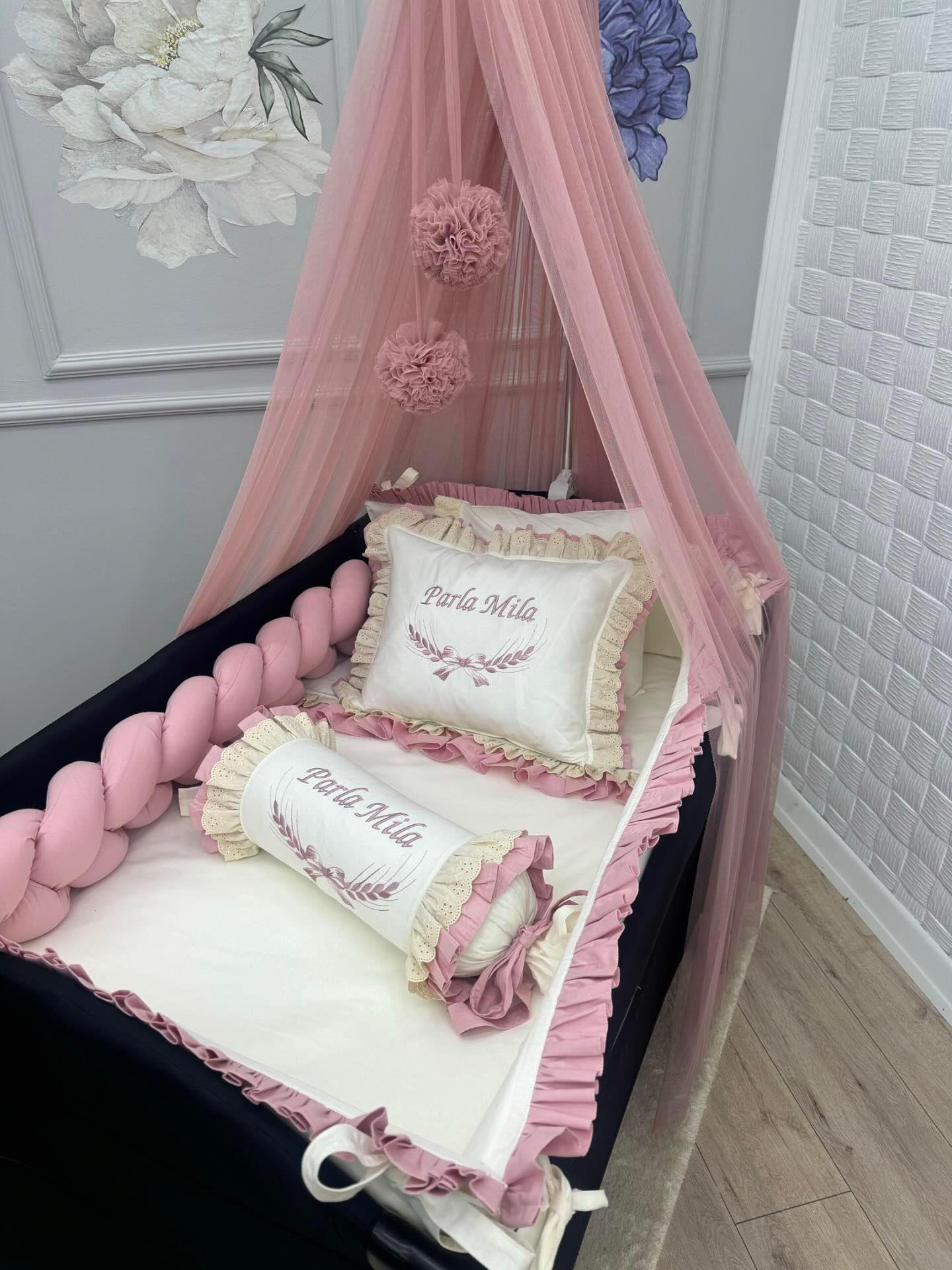 ELEGANT PUDRA KREM FIRFIRLI OYUN PARKI UYKU SETİ 