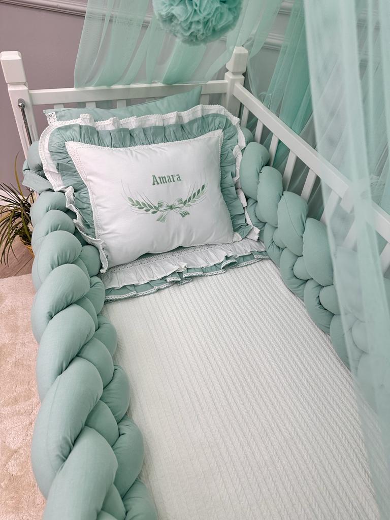 FIRFIRLI SU YEŞİLİ BEBEK PİKE TAKIMI