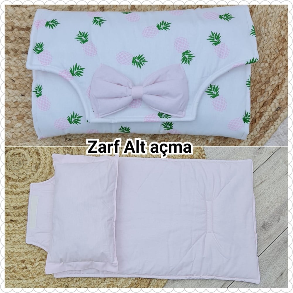 PEMBE ANANAS ZARF ALT AÇMA MİNDERİ