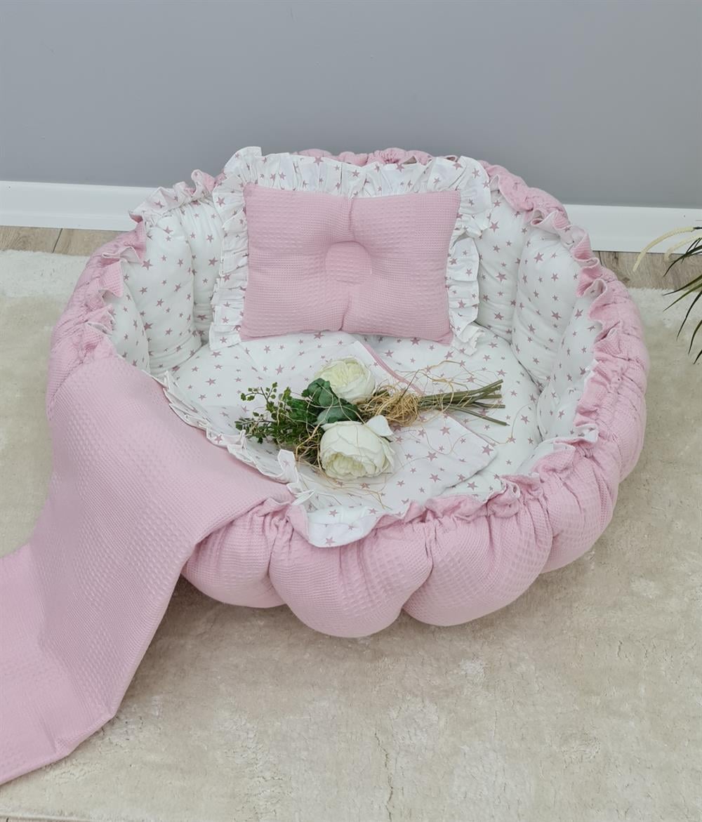 PUDRA YILDIZ YASTIĞI FIRFIRLI YUVARLAK BABYNEST