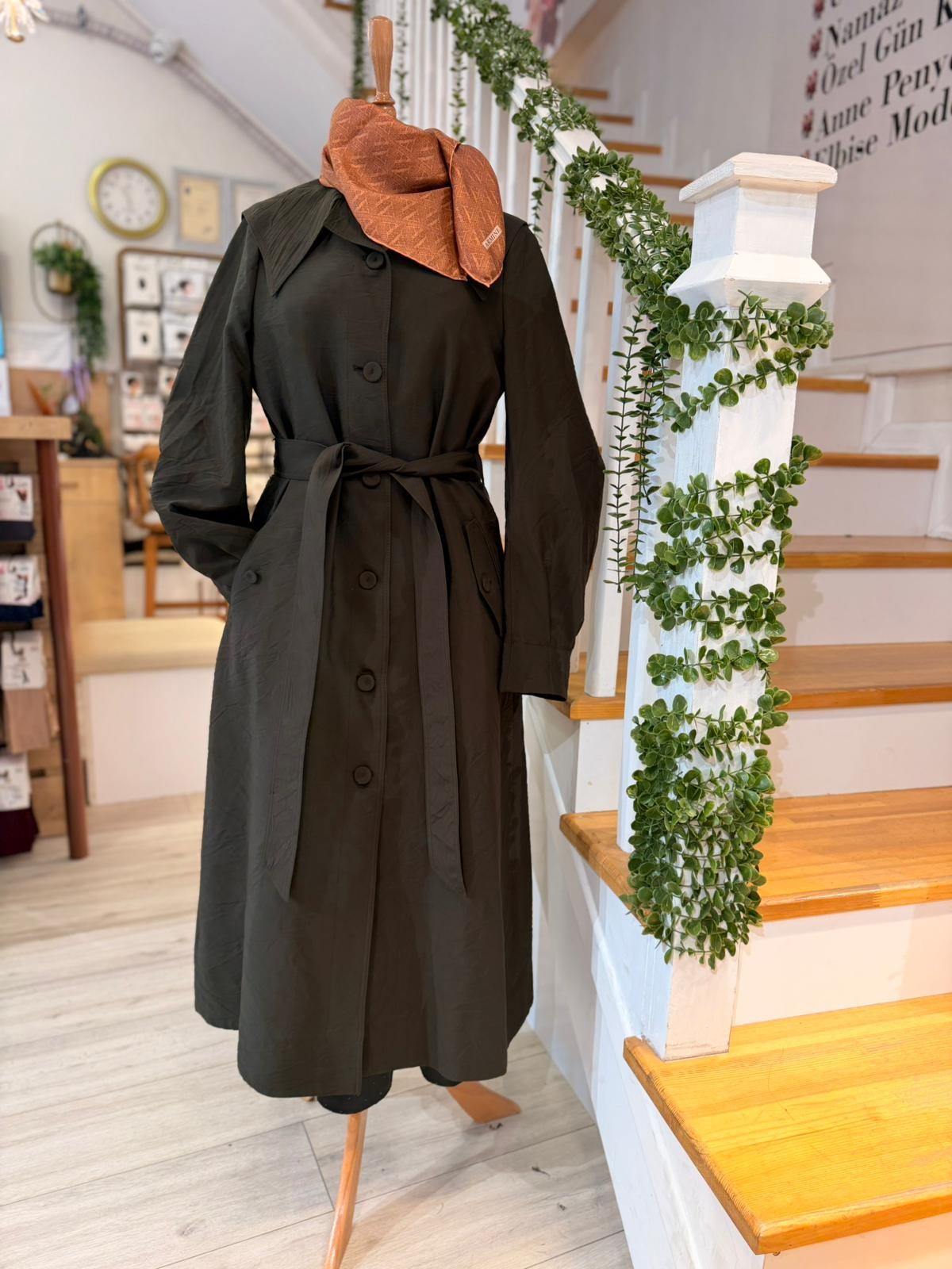 W27828 KAHVE TRENCH