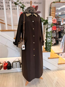 W27833  KAHVERENGİ TRENCH