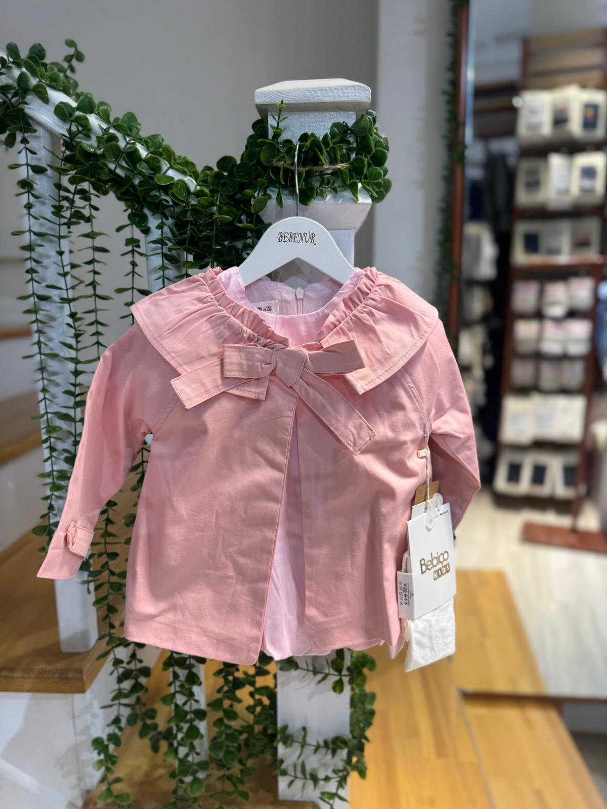 5418 PEMBE 9-24 AY JERSEY ELBİSELİ TAKIM