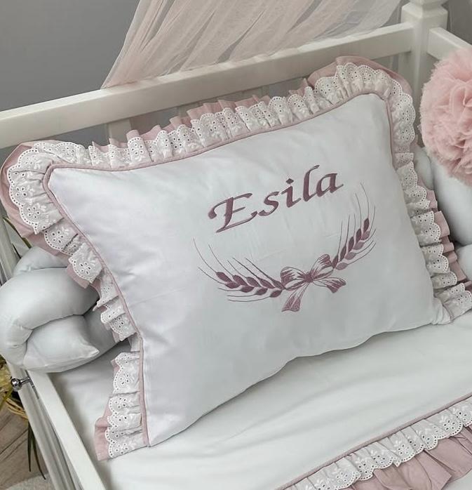 BAŞAK DESEN NAKIŞLI FIRFIRLI TAKI YASTIĞI