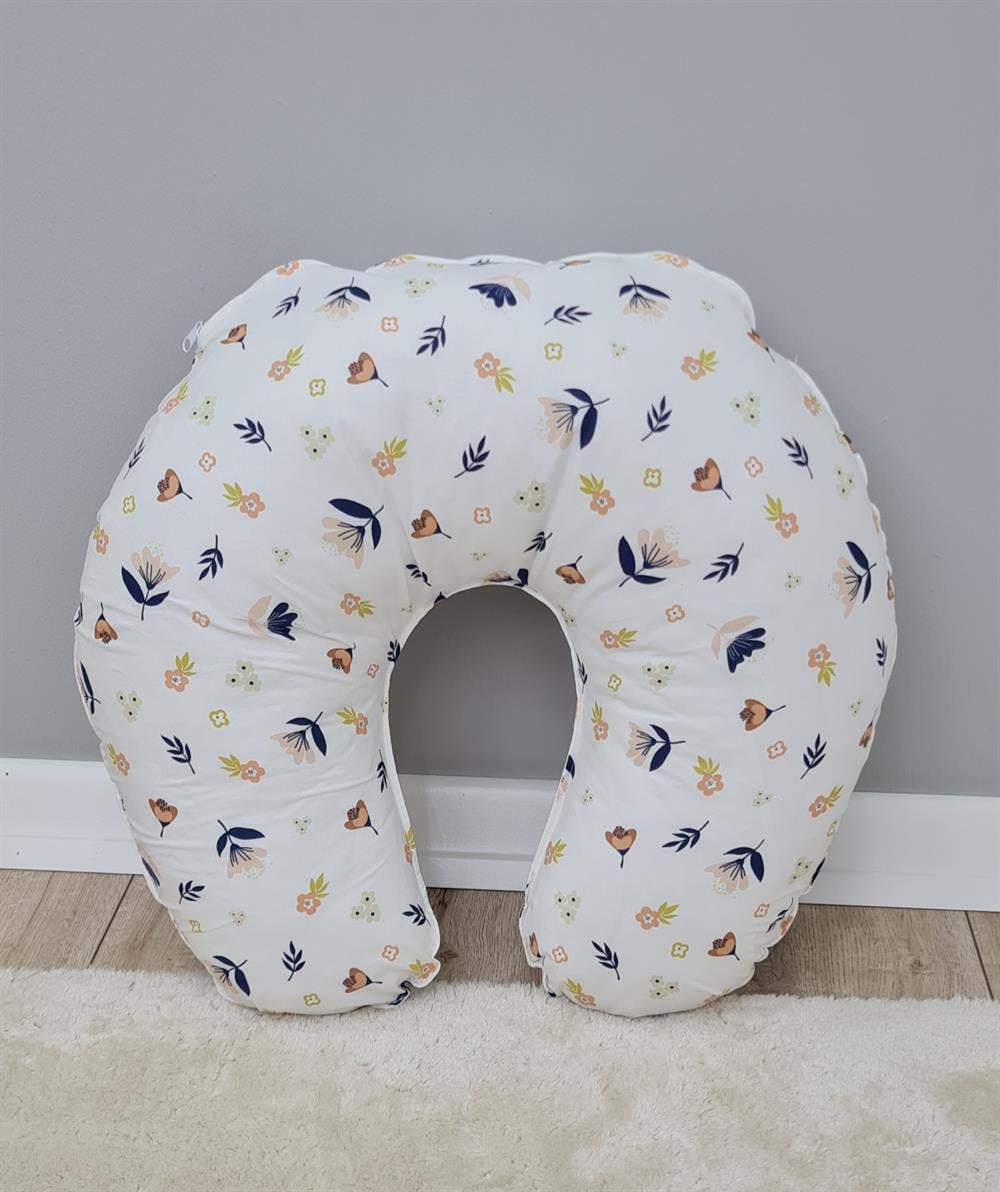 BEJ ÇİÇEKLER EMZİRME MİNDERİ