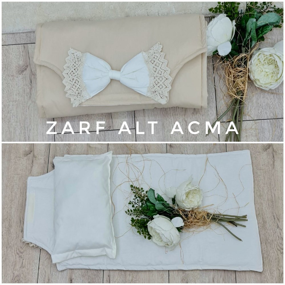BEJ KREM ZARF ALT AÇMA MİNDERİ