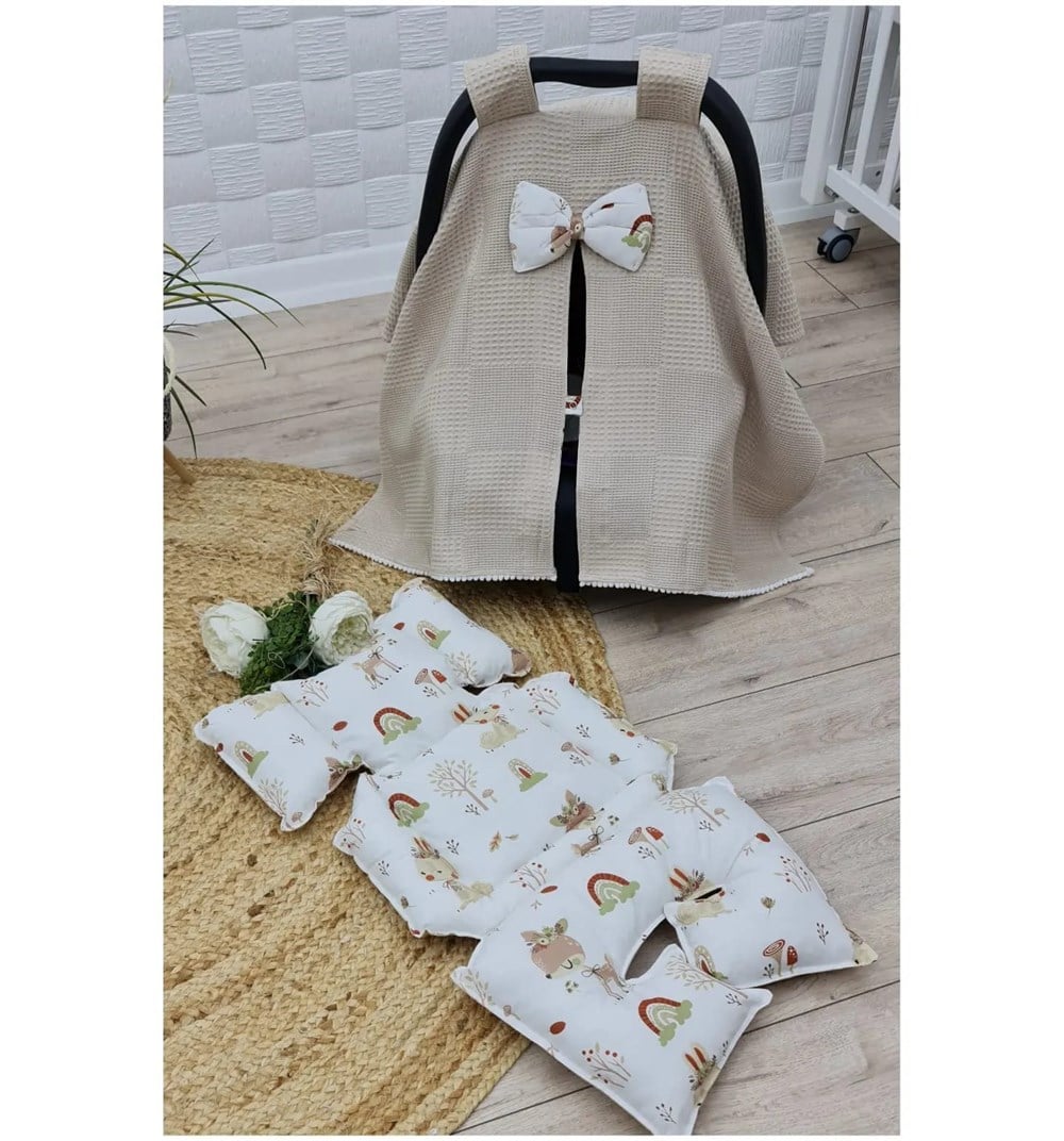 BEJ PİKE PUSET ÖRTÜSÜ 