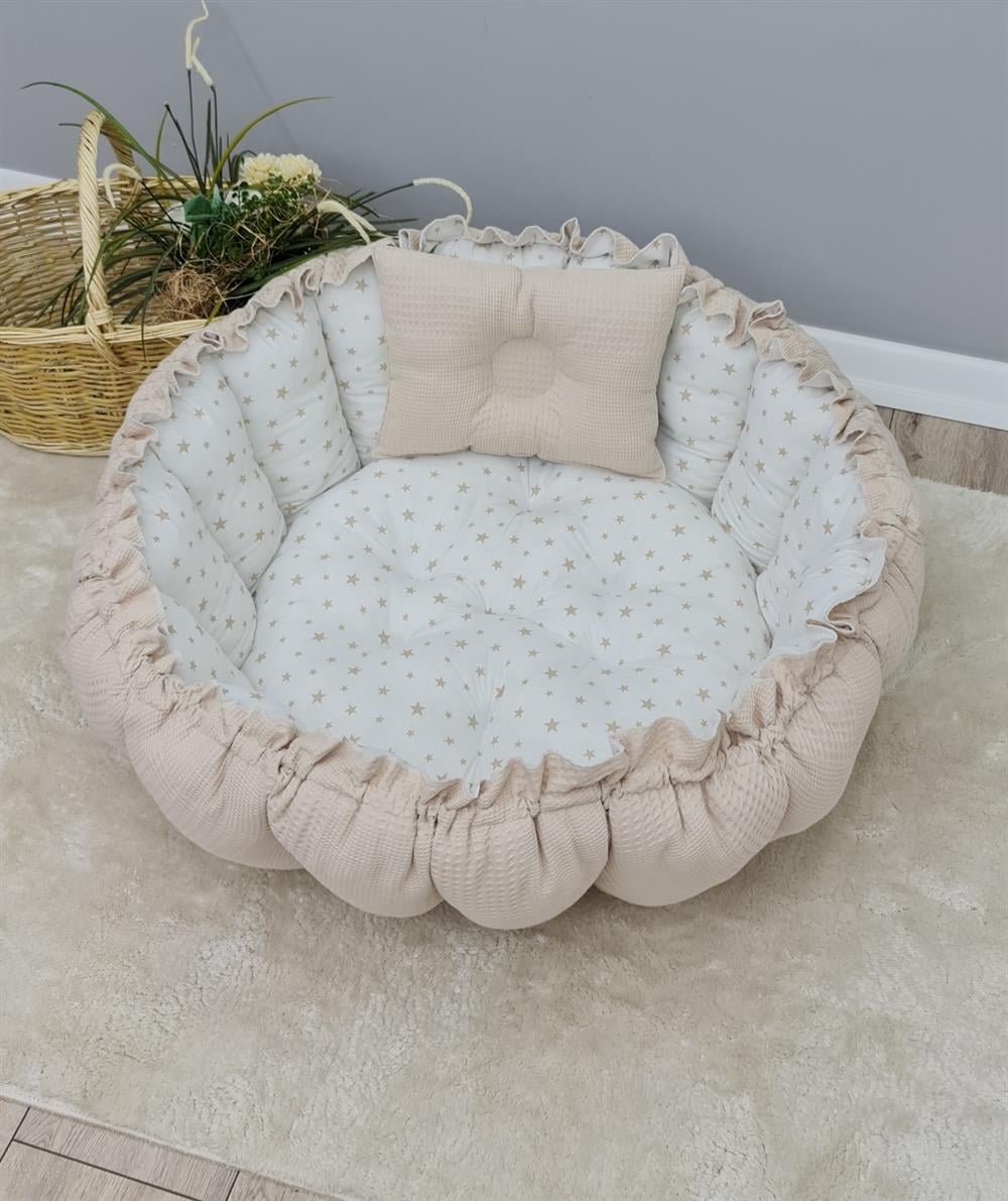 BEJ YILDIZ YUVARLAK BABYNEST