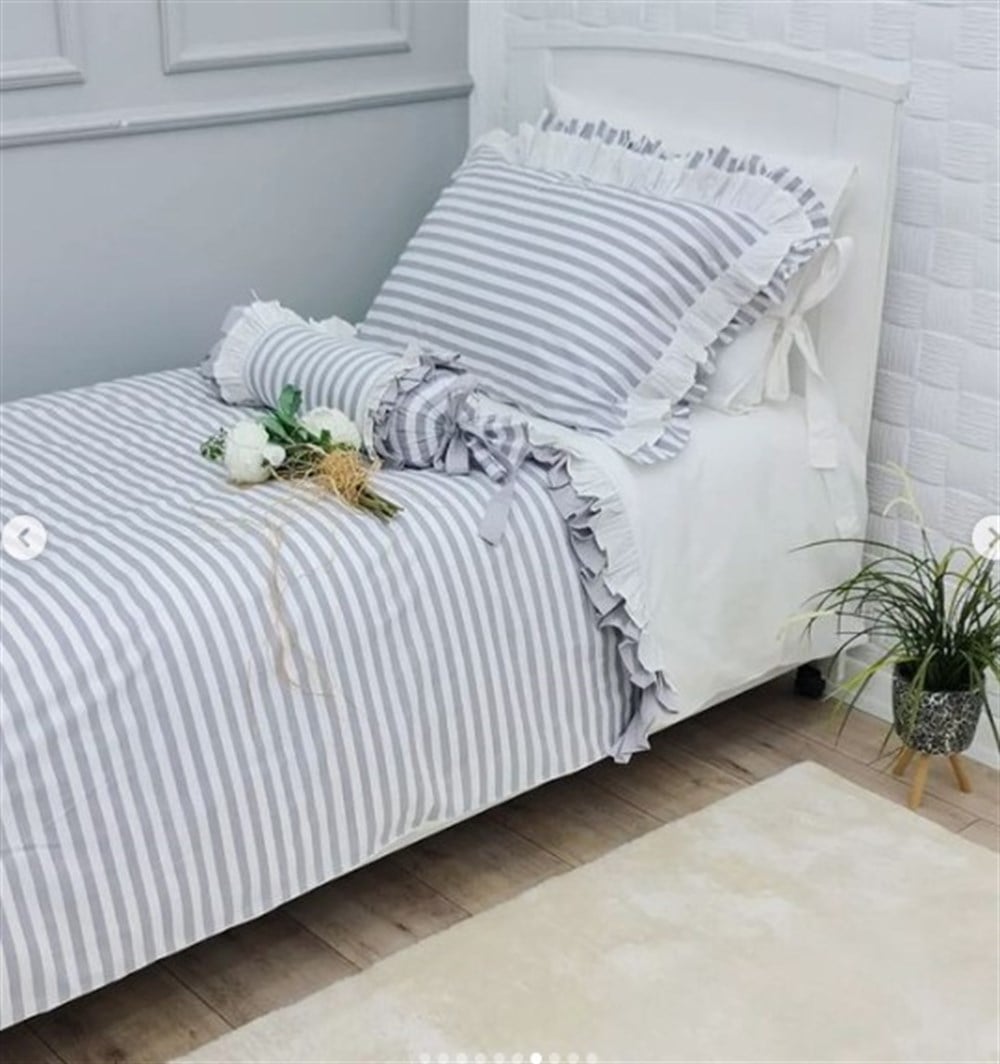 GRİ ZEBRA TEK KİŞİLİK NEVRESİM TAKIMI