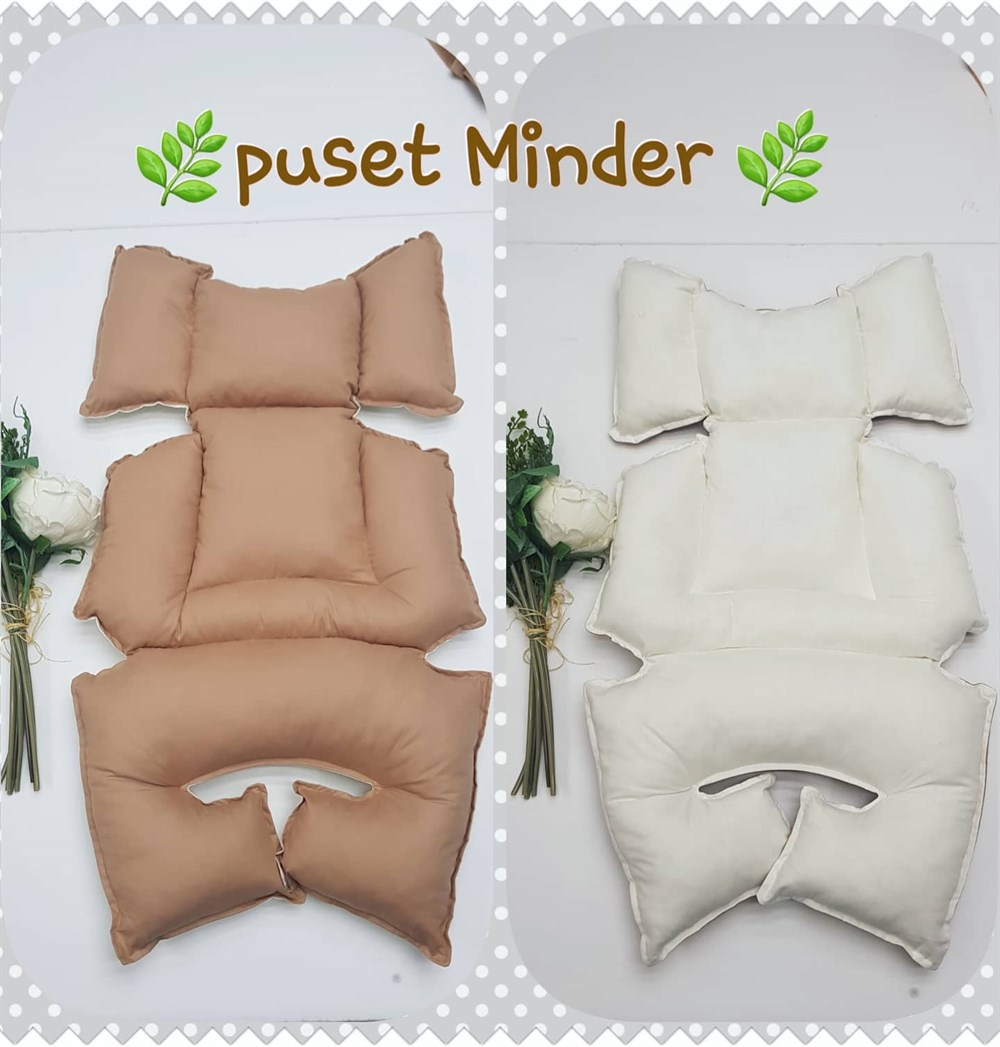 KAHVE KREM PUSET MİNDERİ