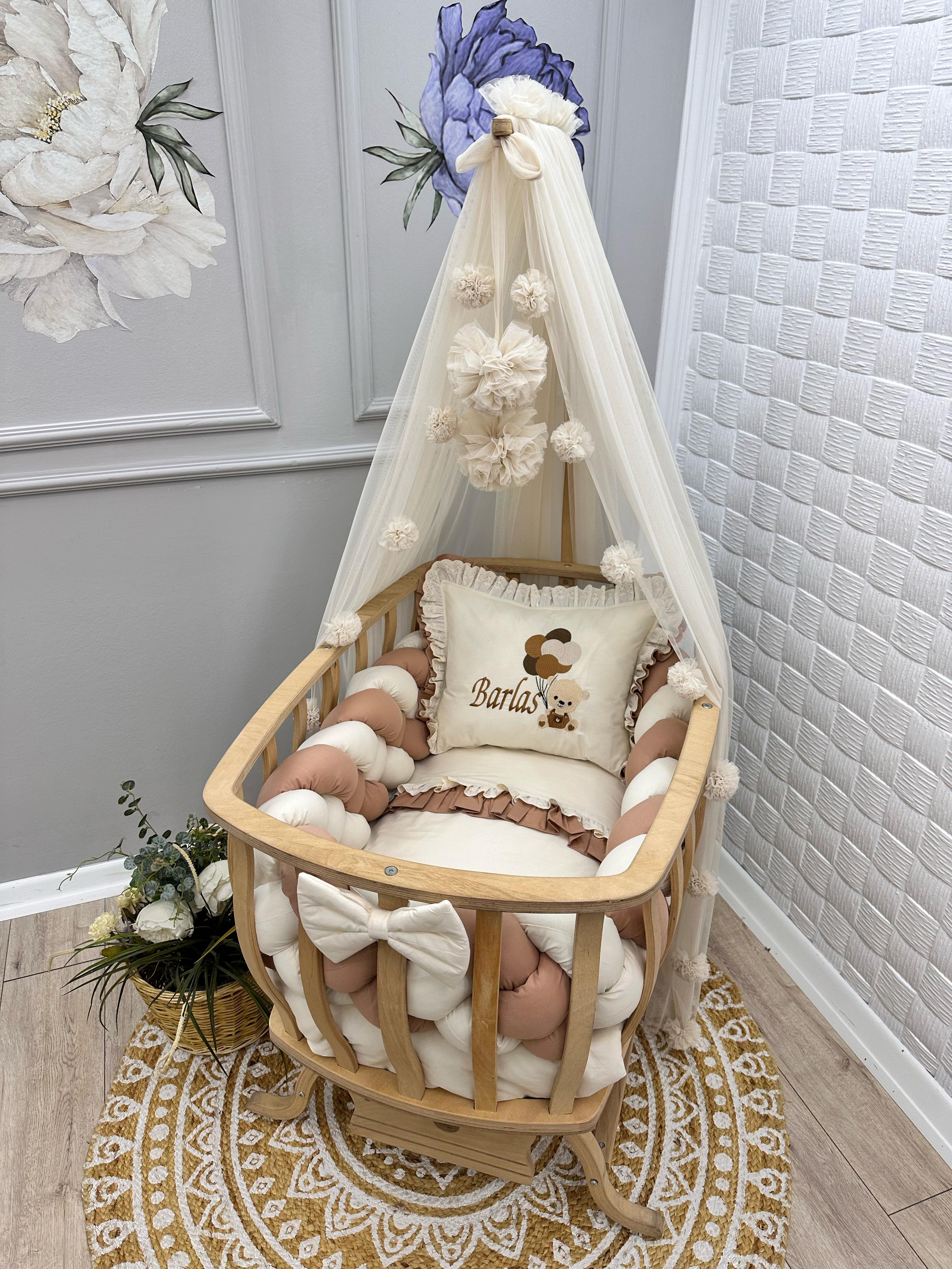 LUXURY VANİLYA KAHVE SEPET BEŞİK UYKU SETİ 
