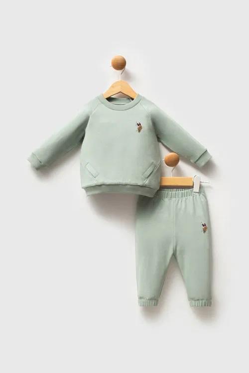 USB2586 U.S.POLO ASSN ERKEK BEBEK 2Lİ TAKIM YEŞİL