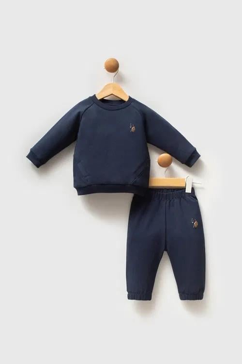 USB2586 U.S.POLO ASSN ERKEK BEBEK 2Lİ TAKIM LACİVERT