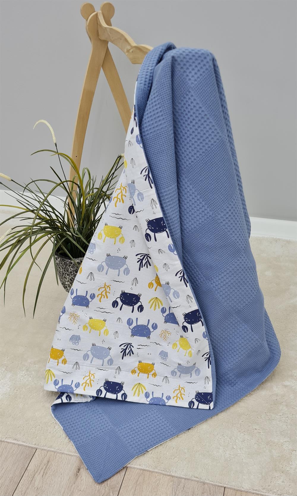 YENGEÇ İNDİGO PİKE POPLİN BATTANİYE