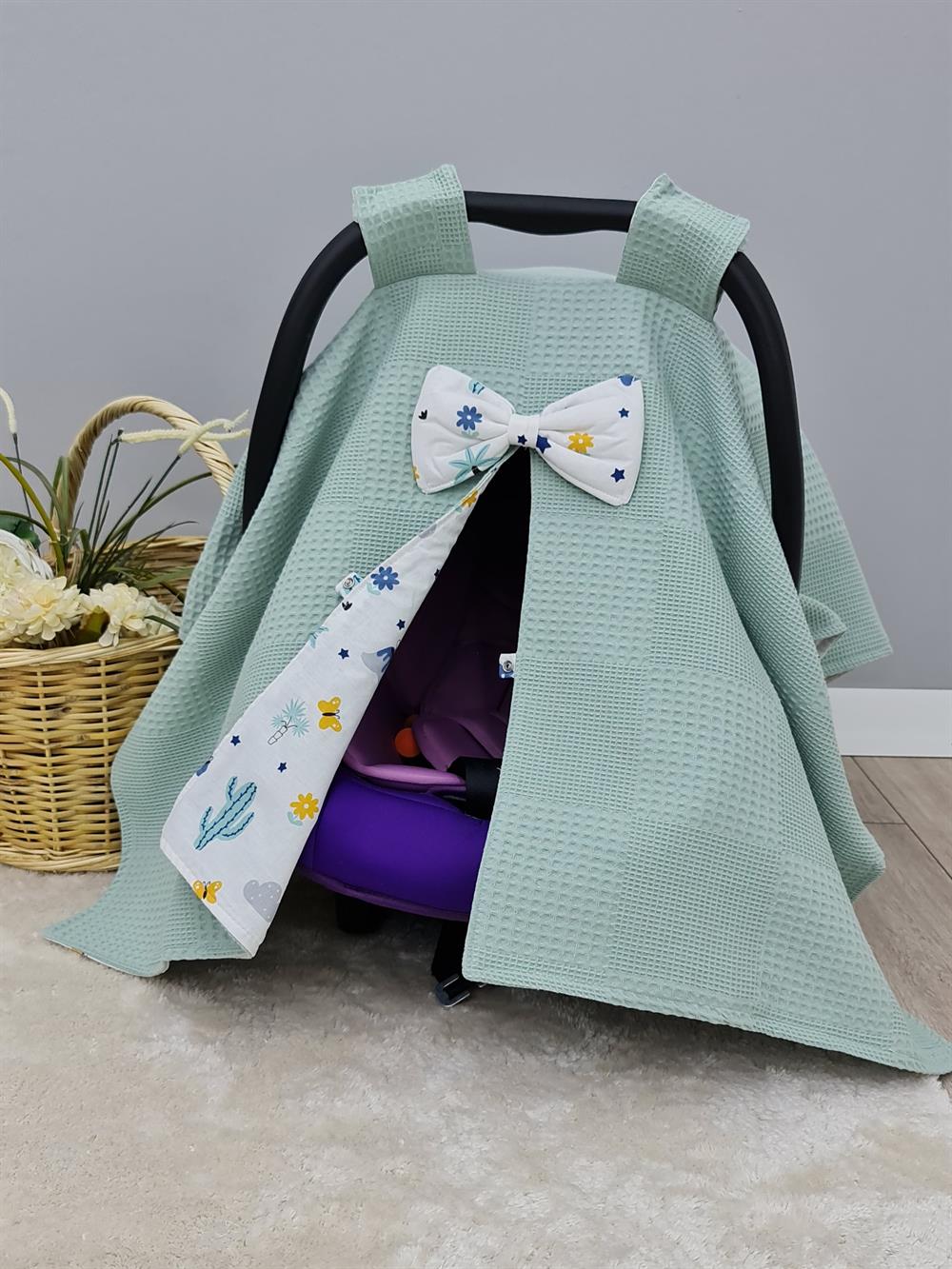 YEŞİL KAKTÜS PUSET ÖRTÜSÜ 