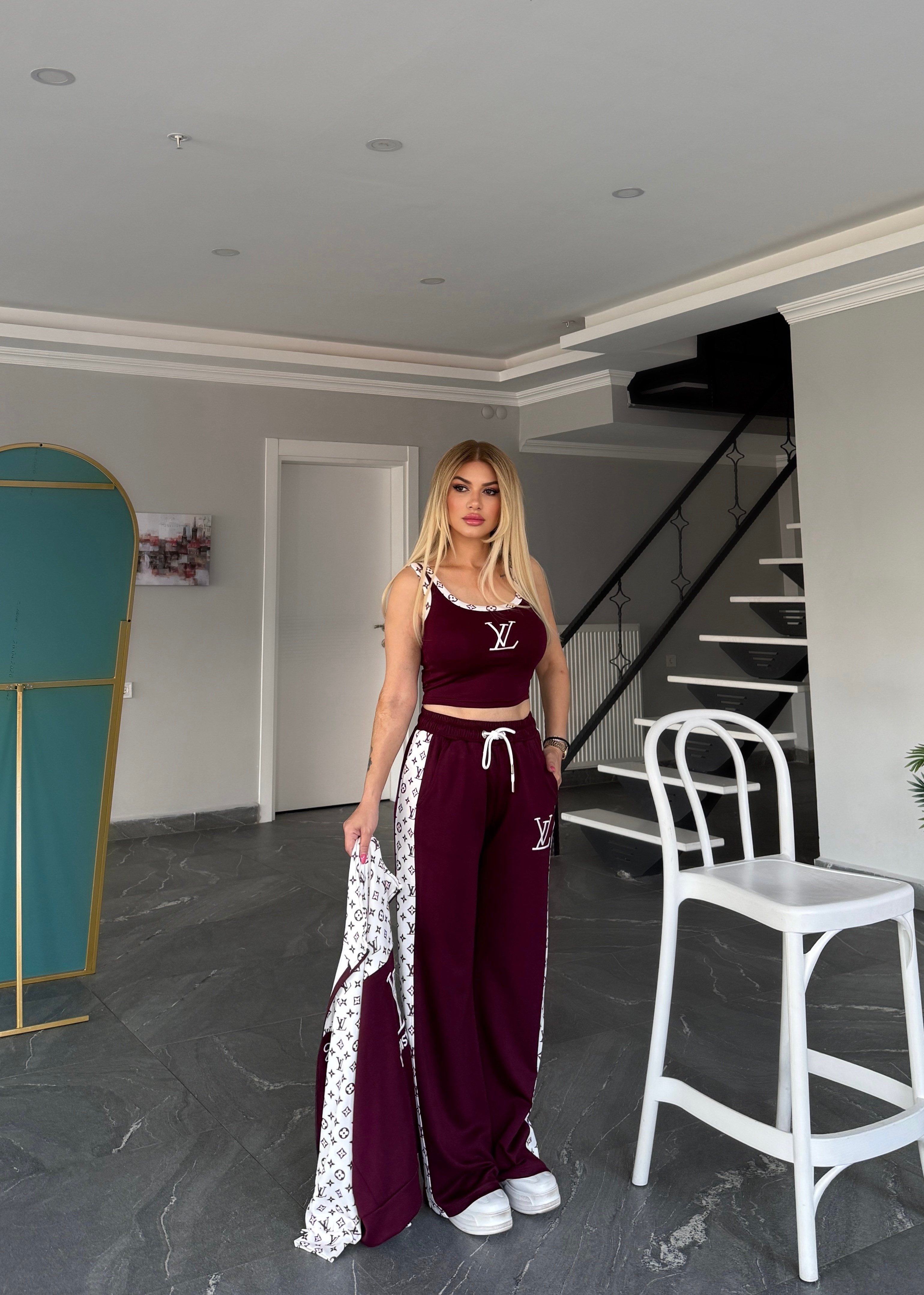3 lü vesper takım bordo 