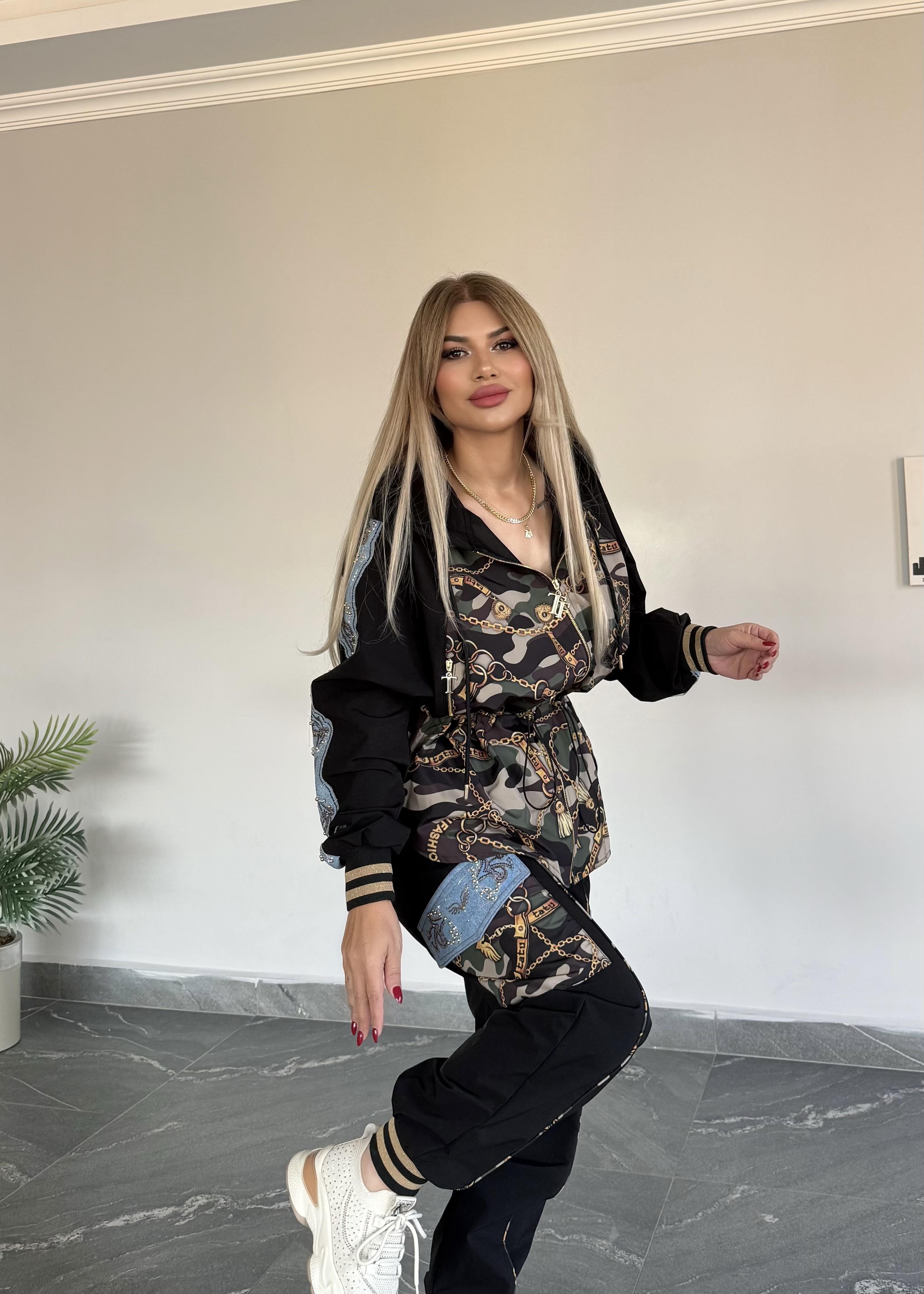 Kamuflaj takım  kahve siyah 