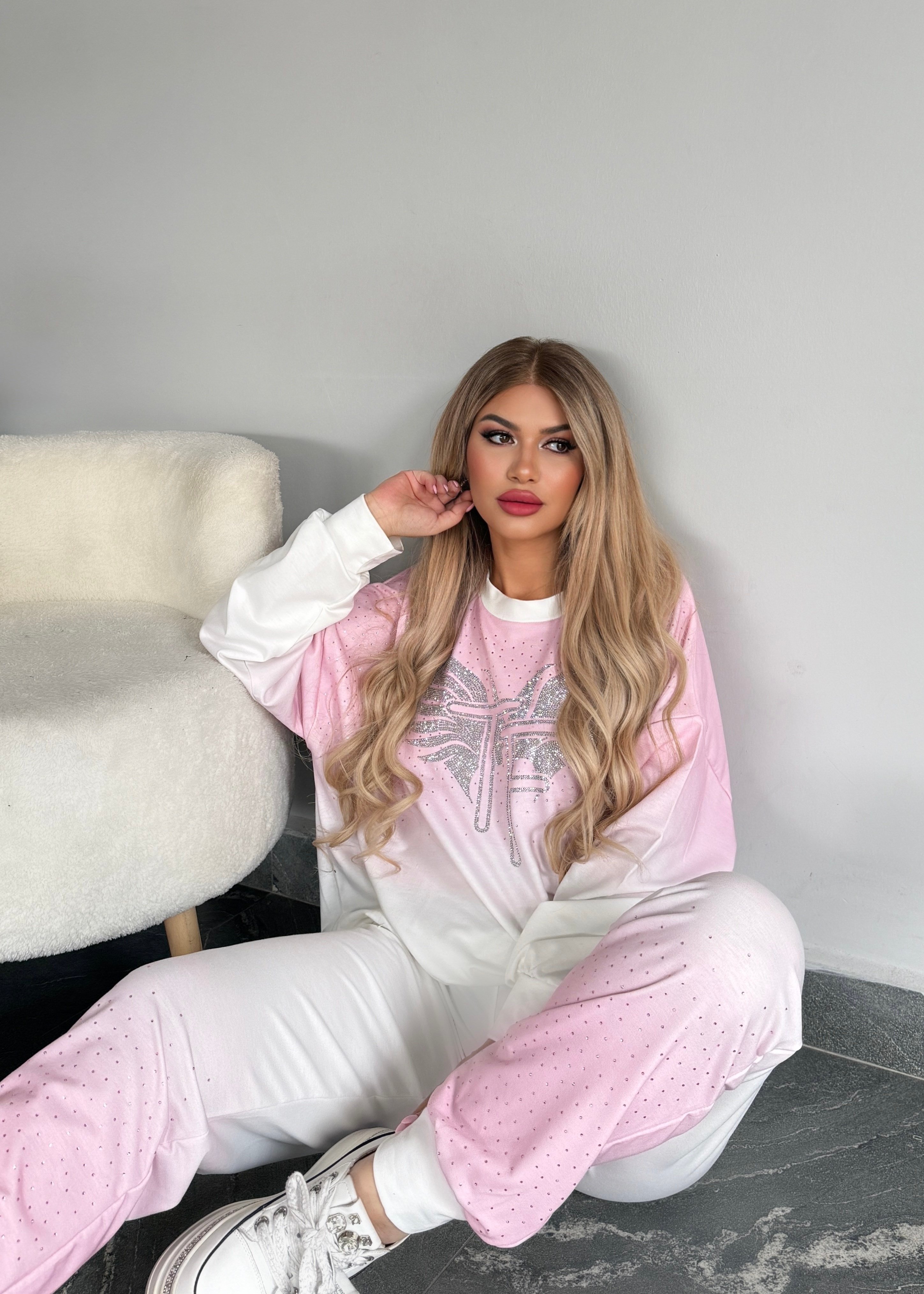 Serpme taş takım pembe 