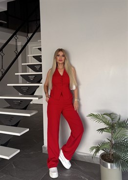 DC Yelekli Takım kırmızı