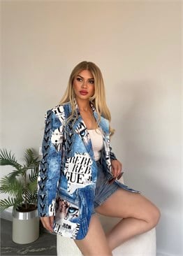 Marka model ceket mavi 