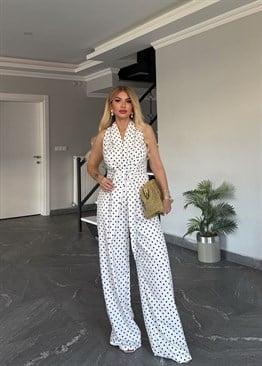 Paris Puantiye Tulum beyaz 