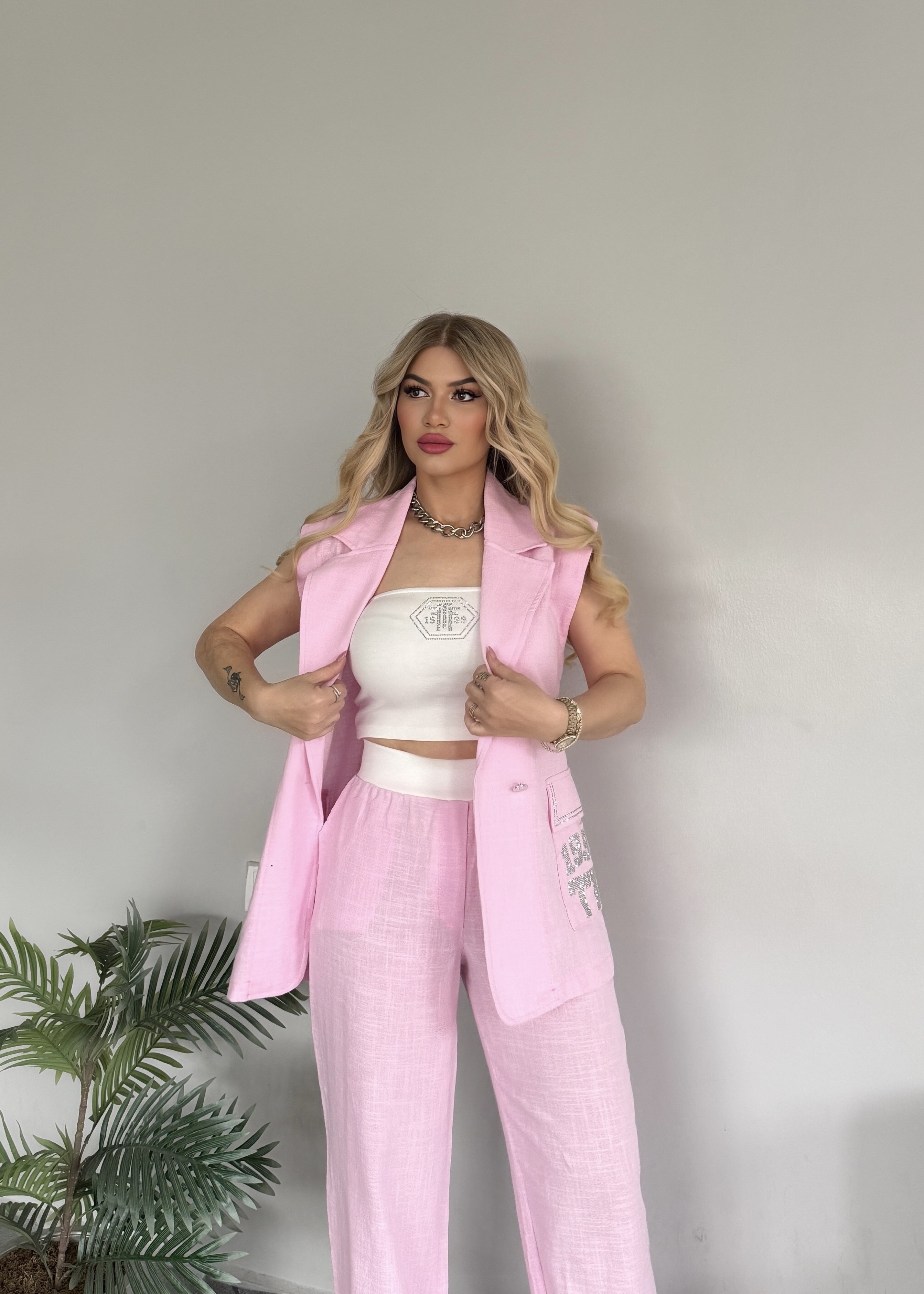 3 lü  keten takım pembe 