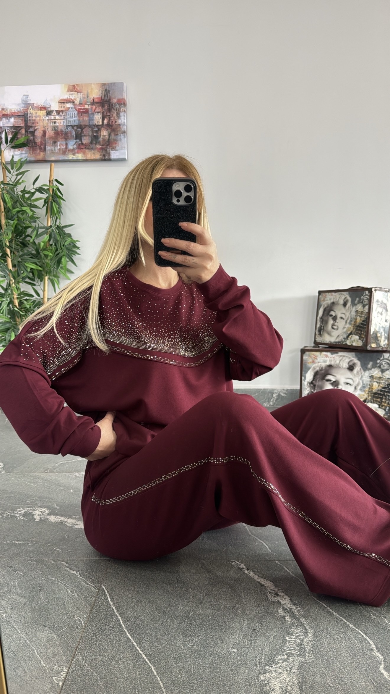 BB Glam takım bordo 