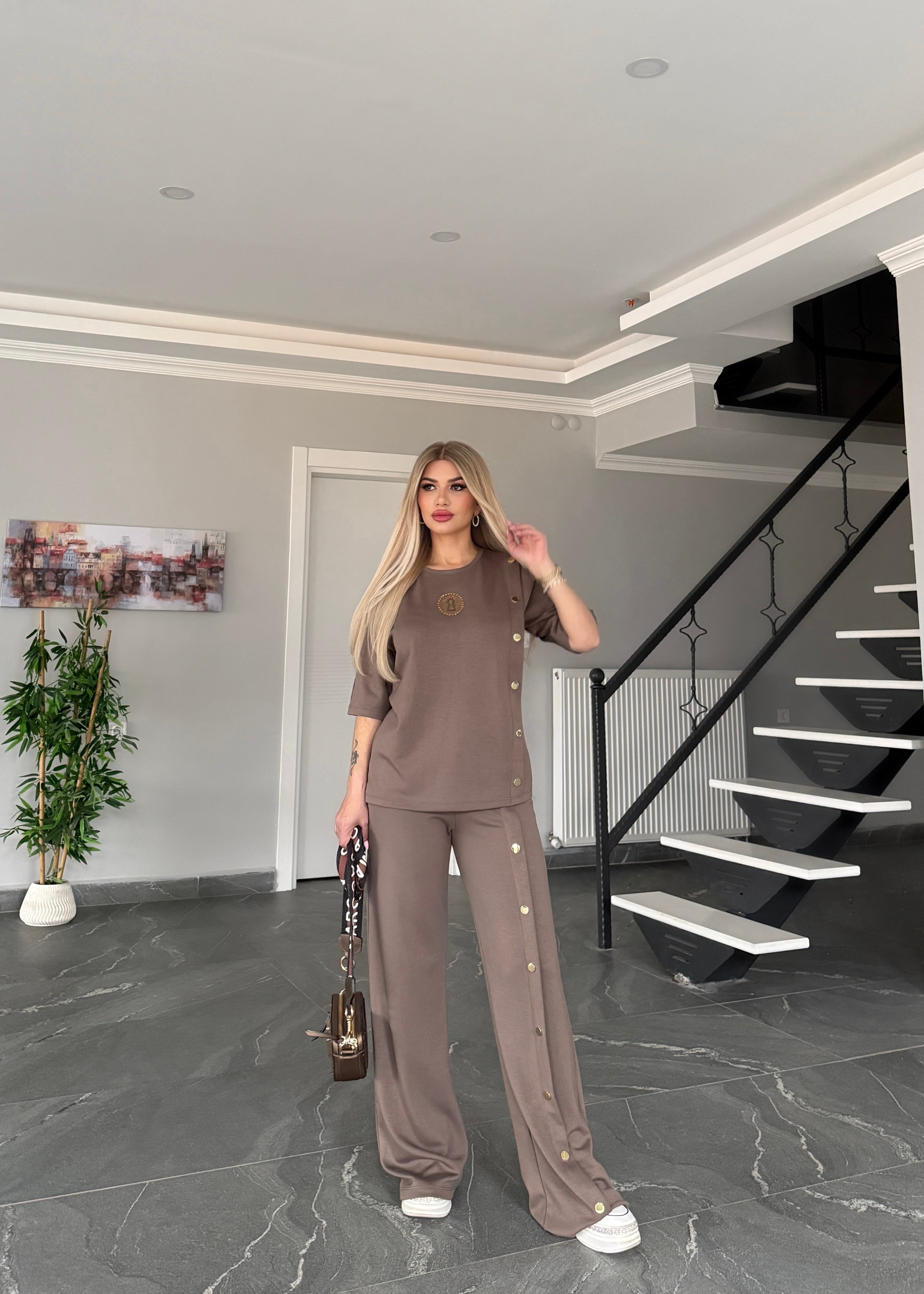 BB metal zımbalı takım kahve 