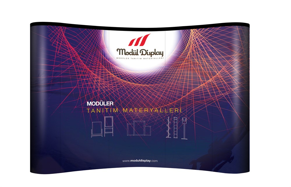 Oval Örümcek Stand (4 panelli)