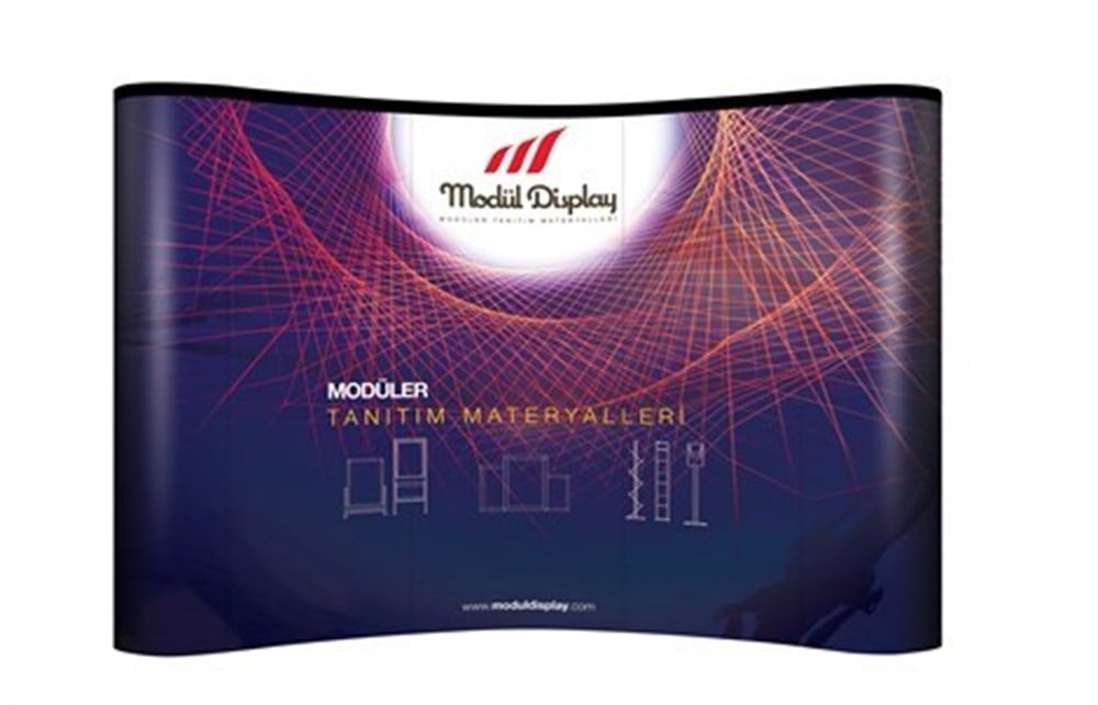 Oval Örümcek Stand (5 panelli)