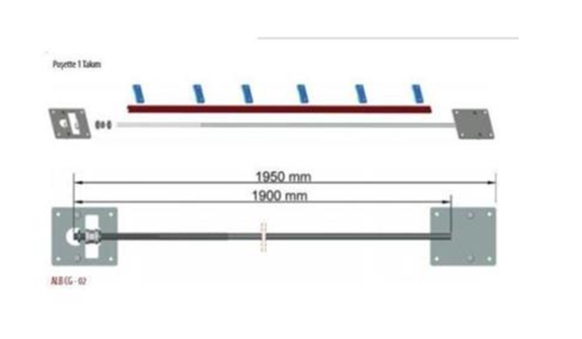 CEK GER METAL BASLI 1940MM (TEK PARÇA)