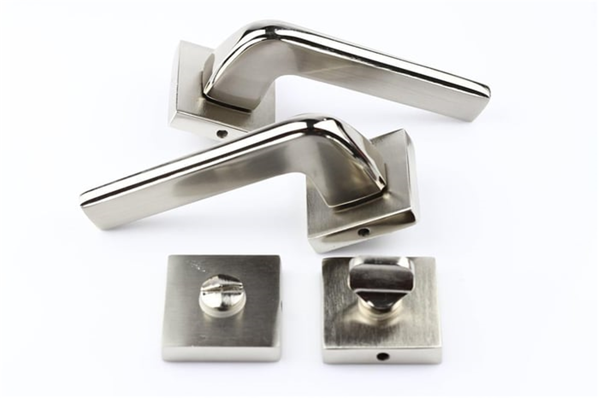 KAPI KOLU EGE KARE ROZETLI NIKEL INOX WC