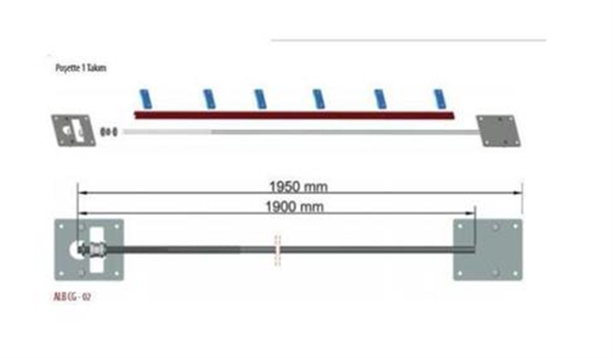 CEK GER METAL BASLI 1940MM (TEK PARÇA)
