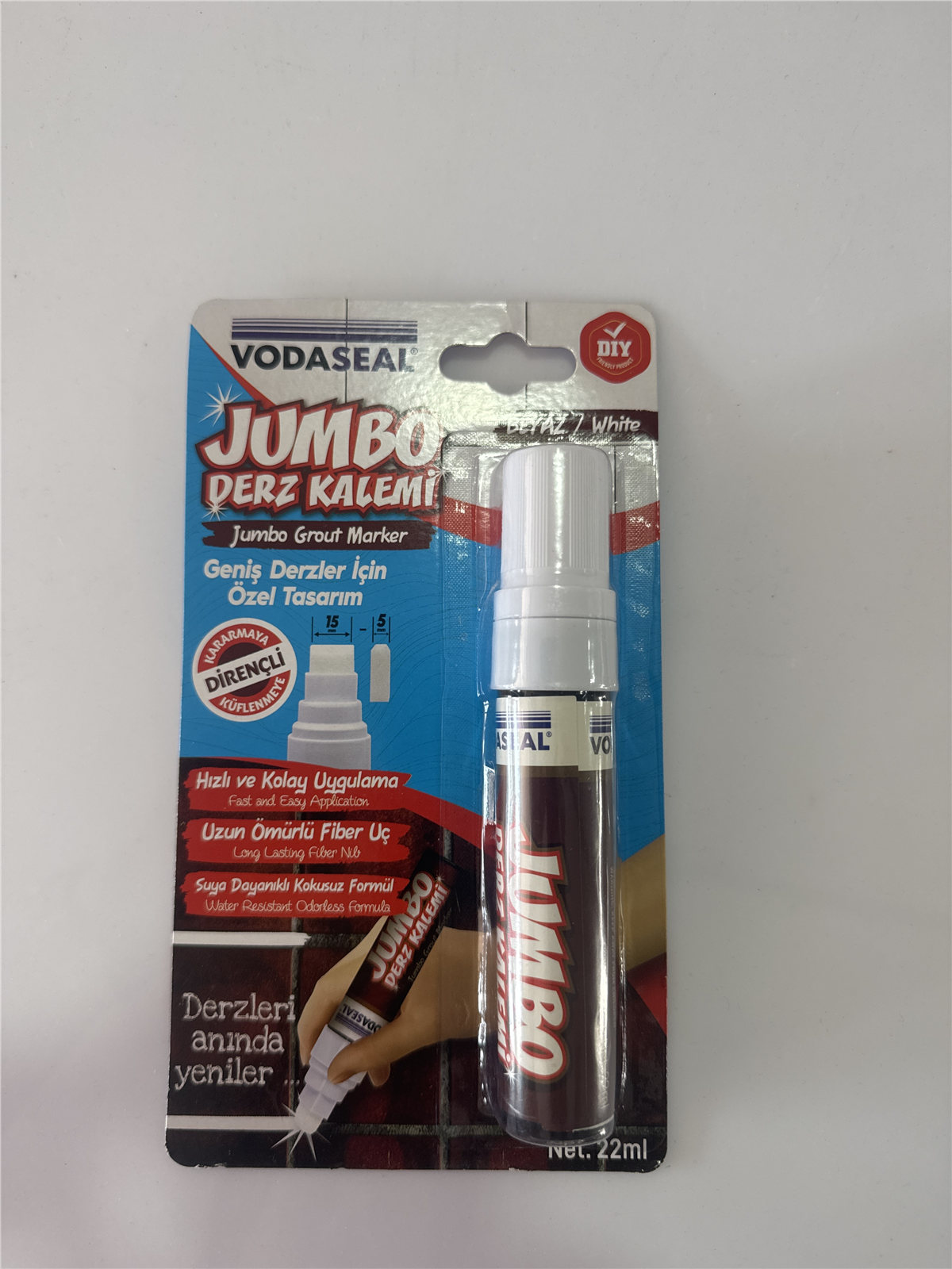 DERZ KALEMI TEKLI JUMBO 22ML BEYAZ