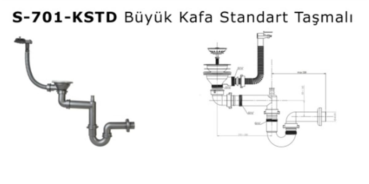 SIFON BUYUK KAFA TEKLI STANDART TASMA
