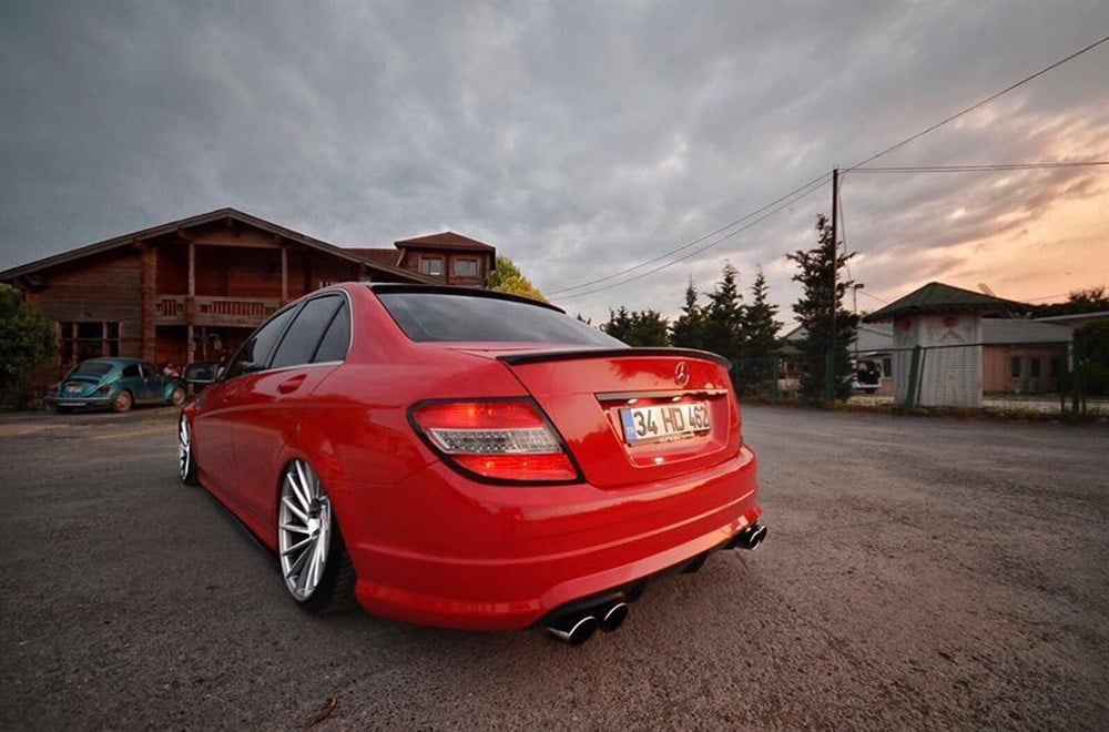 Mercedes W204 C180 Makyajsız Parlak Siyah Difüzör (Plastik)