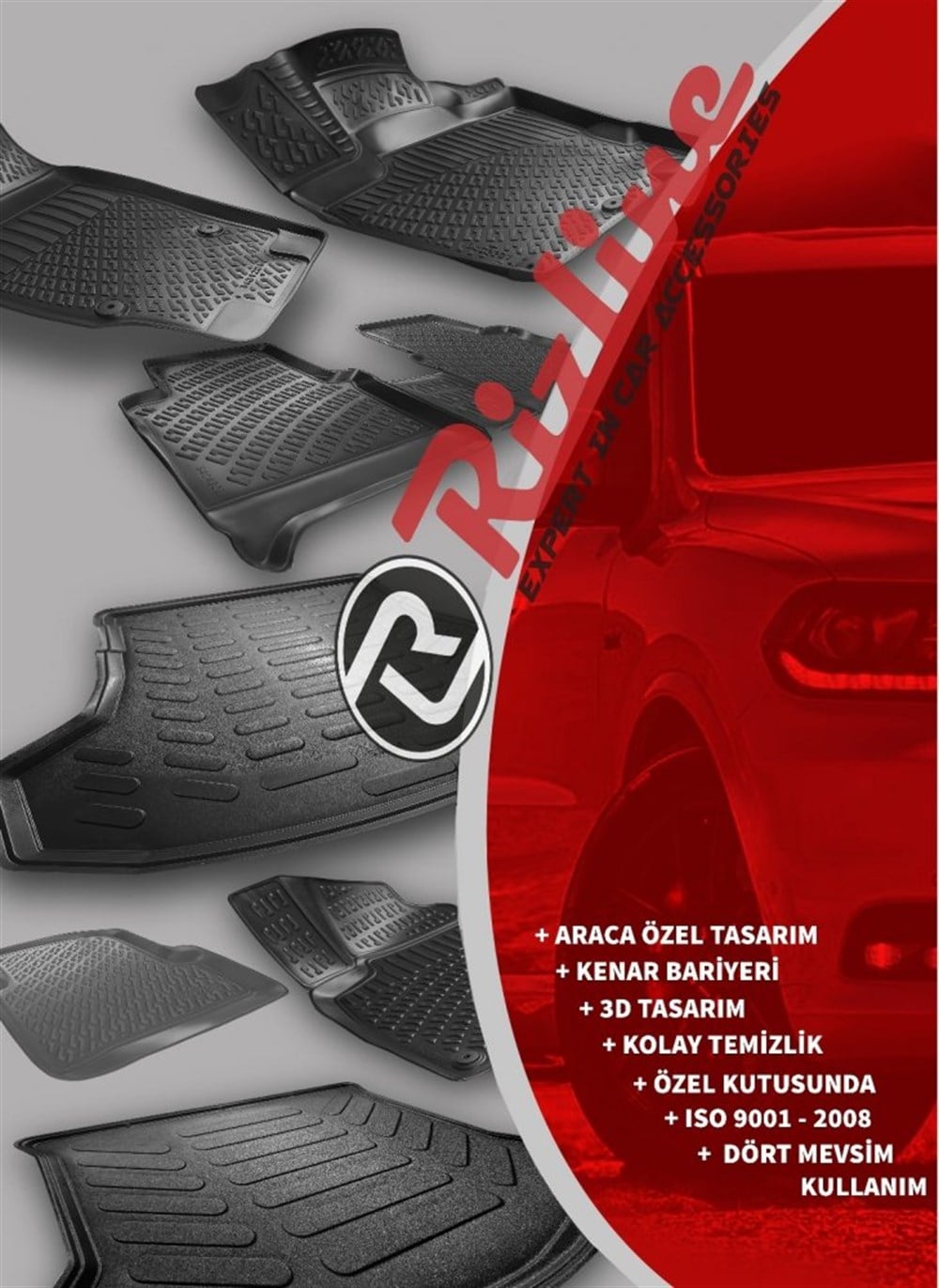 RİZLİEN TOYOTA COROLLA 2013 SONRASI 3D HAVUZLU PASPAS